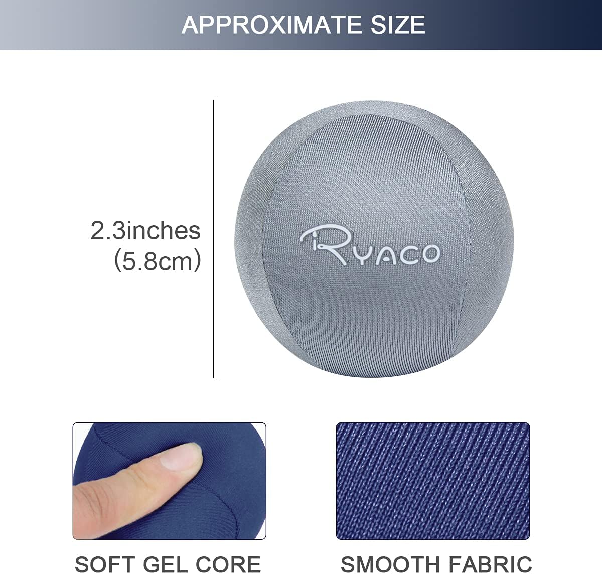 2 Stück Gel Stressball für Erwachsene - Antistressball Mit verschiedenen Stärken