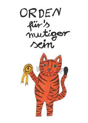 Postkarte "Orden fürs mutiger sein"