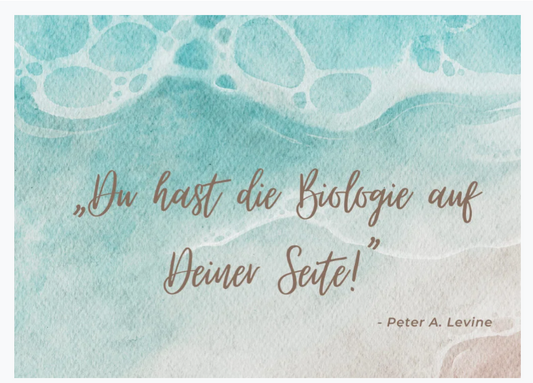 Postkarte - Zitat Biologie neu